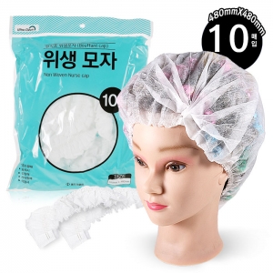 [하나로] 울트라 클린 비닐캡 (면부직포 모자) 10장1봉지
