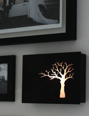 LED 나무 1등 벽등 [블랙/화이트]