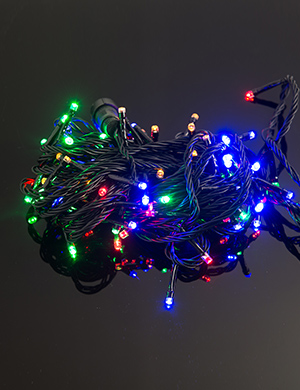 LED 퍼스트 트리구 100구 연결형 검정선 4색 크리스마스 장식 트리조명 캠핑조명