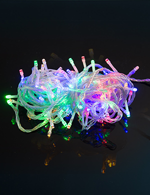 LED 퍼스트 트리구 100구 연결형 투명선 4색 크리스마스 장식 트리조명 캠핑조명