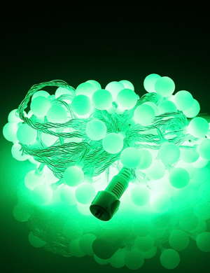 LED 볼(앵두) 96구 연결형 투명선 녹색 크리스마스 장식 캠핑전구 캠핑조명
