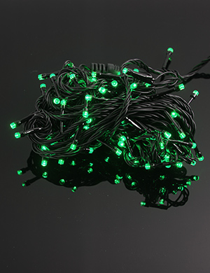 LED 퍼스트 트리구 100구 연결형 검정선 녹색 크리스마스 장식 트리조명 캠핑조명