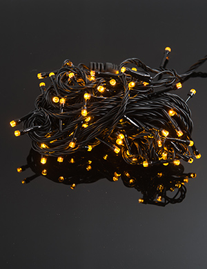 LED 퍼스트 트리구 100구 연결형 검정선 전구색 크리스마스 장식 트리조명 캠핑조명