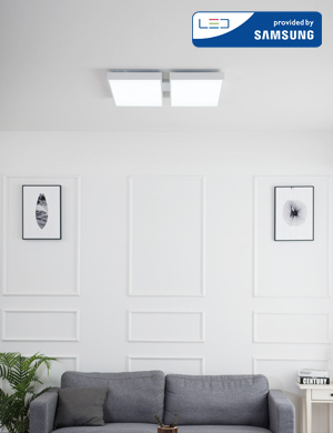 LED 폰토스 슬림 거실등 120W (블랙/화이트)
