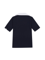 Lapel Type Collar Point T-Shirts_Navy (Q0B130249)