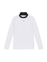 Collar Point Half Turtle T-Shirts_White (Q0B130331)