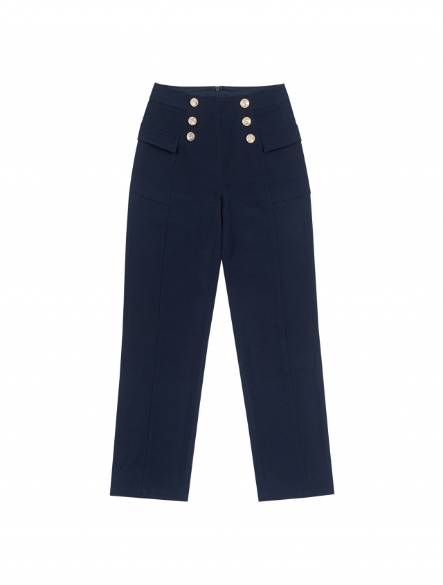 High-Waist Straight Fit Pants_Navy (Q0B730449)