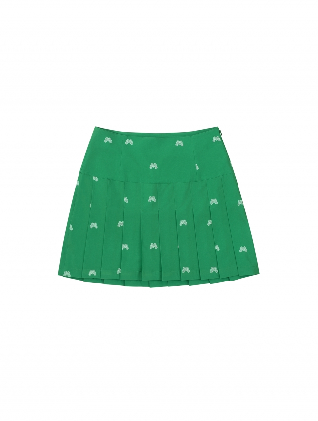 High-Waist Pleats Skirt_Green (Q0BQ30322)