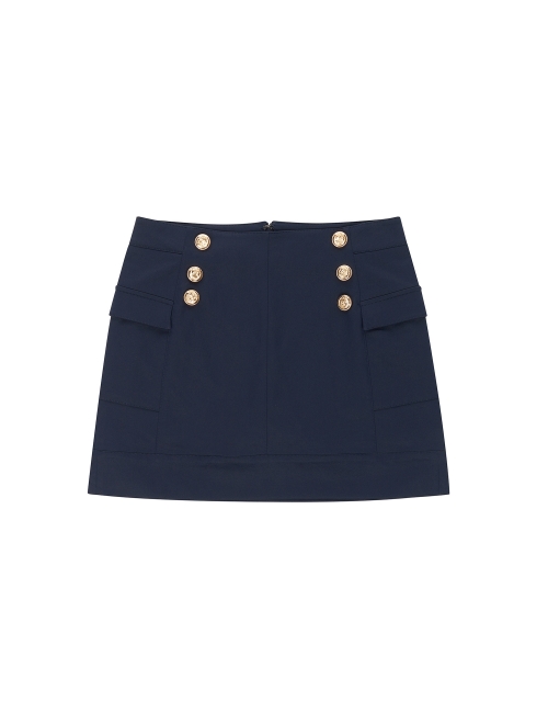High-Waist H Line Skirt_Navy (Q0BQ30449)