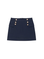 High-Waist H Line Skirt_Navy (Q0BQ30449)