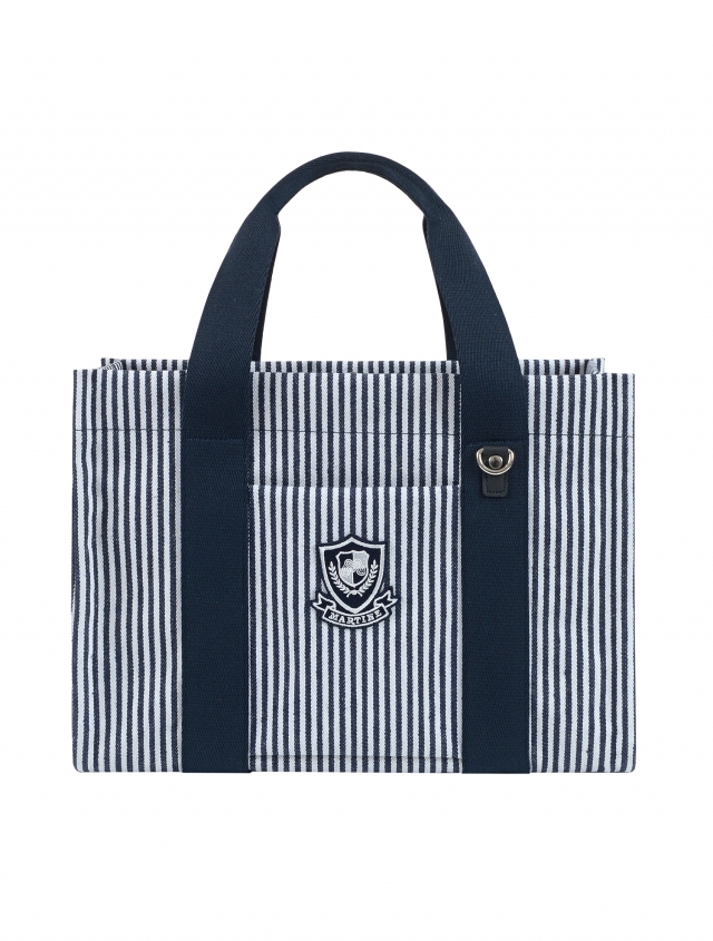Martine Stripe Tote bag_Navy (QABX30349)