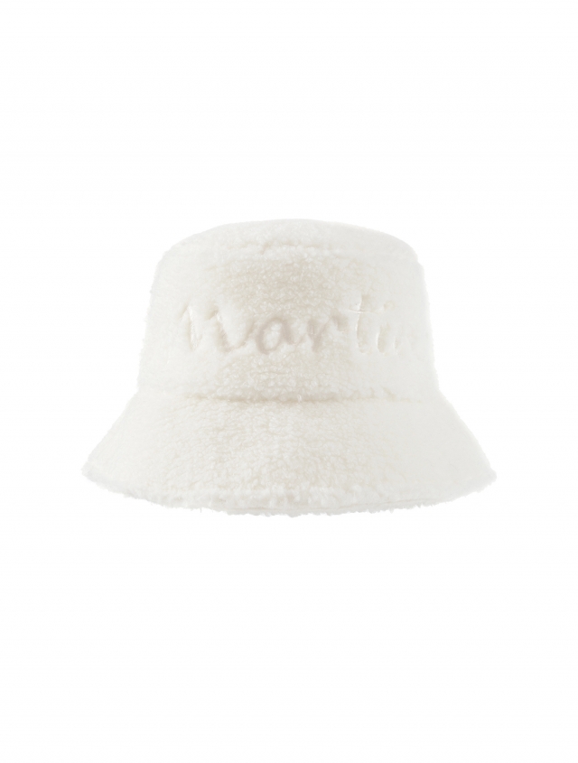 Logo Point Fleece Bucket Hat_White (QABW40631)