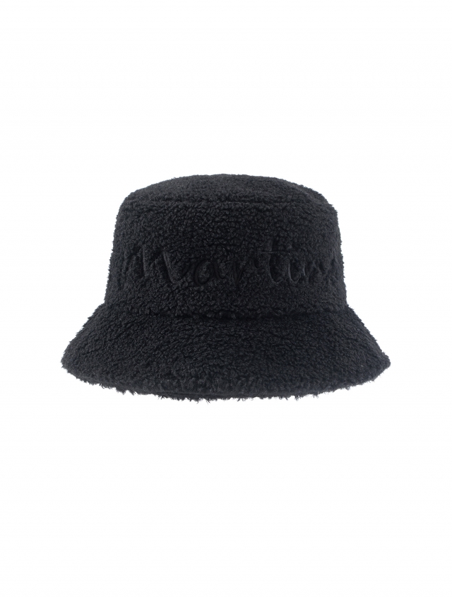 Logo Point Fleece Bucket Hat_Black (QABW40639)