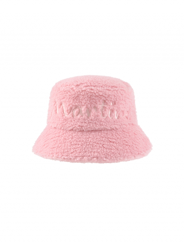 Logo Point Fleece Bucket Hat_Light Pink (QABW40671)