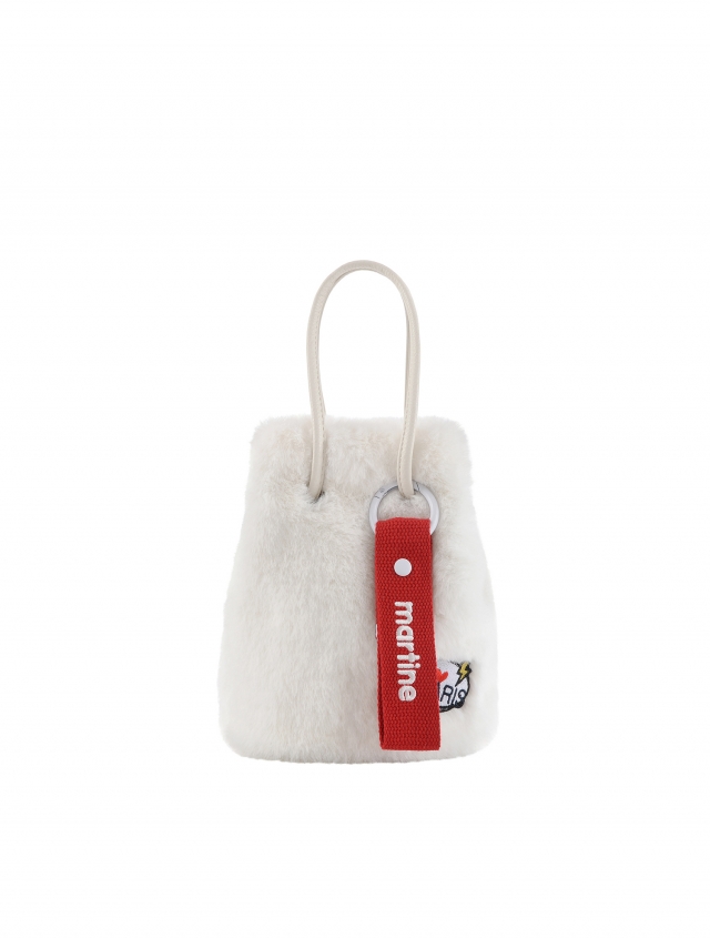 Fur Mini Bucket Bag_White (QABX40231)