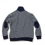Stripe Half zip-up Sweat Shirt_Navy (X0C110149)