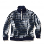 Stripe Half zip-up Sweat Shirt_Navy (X0C110149)