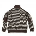 Stripe Half zip-up Sweat Shirt_Dark Brown (X0C110158)