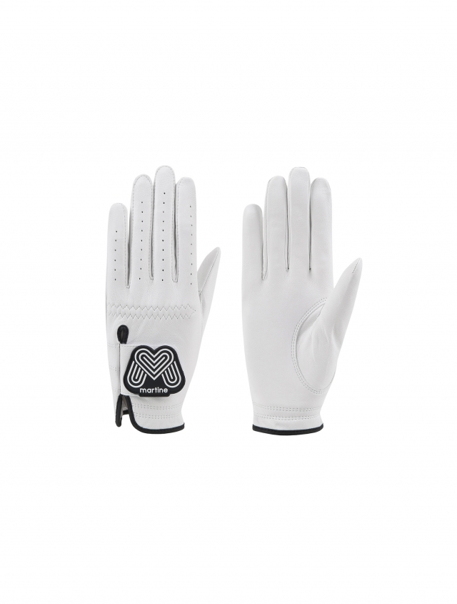 Womens Color Sheepskin Golf Glove_White (QACG10231)
