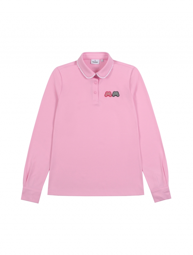 Double Wappen Collar T-Shirts_Pink (Q0C110373)