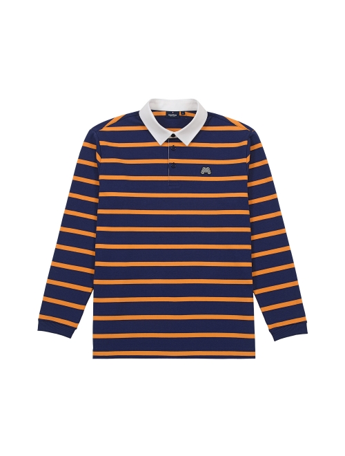 Stripe Collar T-Shirts_Navy (Men) (Z0C110349)