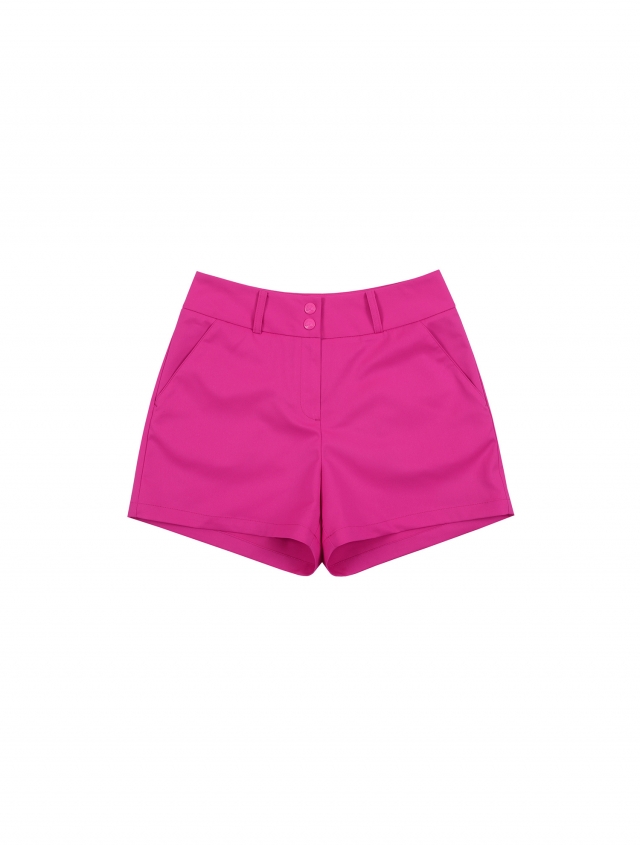 Pleather Patch Shorts_Deep Pink (Q0C720474)