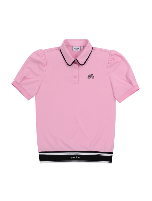 Banding Crop Shirts_Pink (Q0C120673)