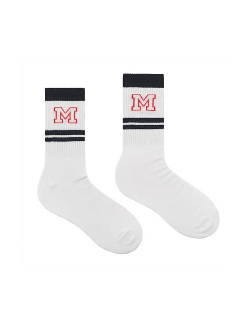 Logo Line Point Socks_Navy (Men) (ZACY10149)