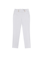 Double Button Semi High Waist Pants_White (Q0C720331)