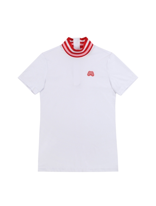 Knit Collar Half Zip-up Shirts_White (Q0C120431)
