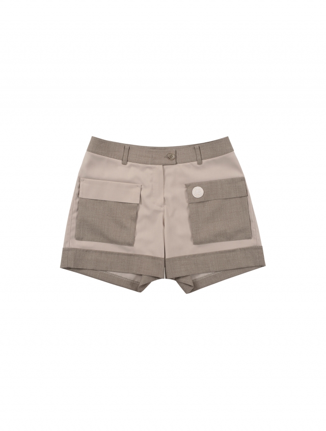 Out Pocket Roll-up Shorts_Beige (Q0C710353)