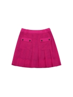 Out Pocket Pleats Skirt_Deep Pink (Q0CQ20374)