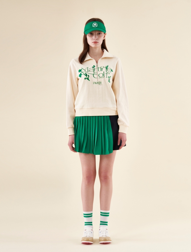 Chiffon Pleats Skirt_Green (Q0CQ20422)