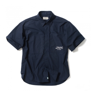 Relaxed Short Sleeve Shirt_Navy (X0C820149)