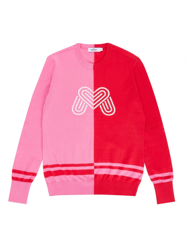 Half&Half Color Reversal Pullover_Pink (Q0C230173)