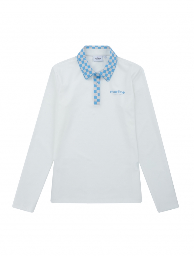Checker Collar Polo Shirts_White (Q0C130331)