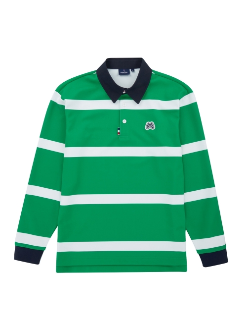 Block Stripe Polo Shirts_Green (Men) (Z0C130322)