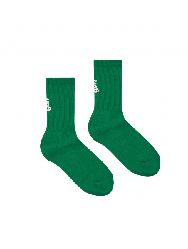 Solid Color Cushion Socks_Green (Men) (ZACY30222)