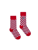Checkerboard Socks_Red (QACY30676)
