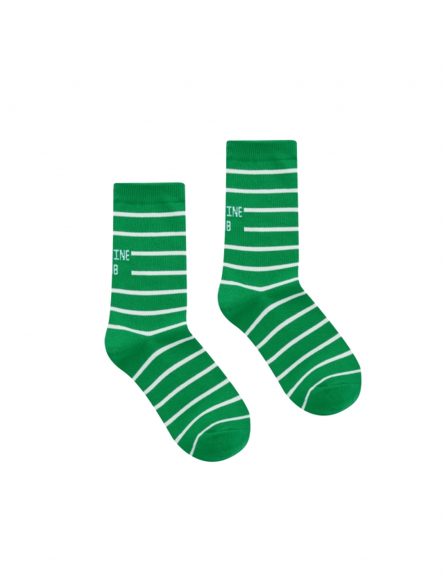 Signature Stripe Socks_Green (QACY30522)