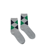 Argyle Check Point Socks_Grey (Men) (ZACY30134)