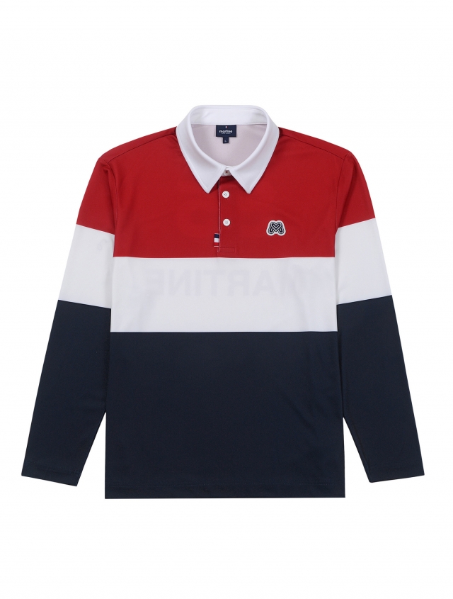 Martine Club Color Block Polo Shirts_Red (Men) (Z0C130676)