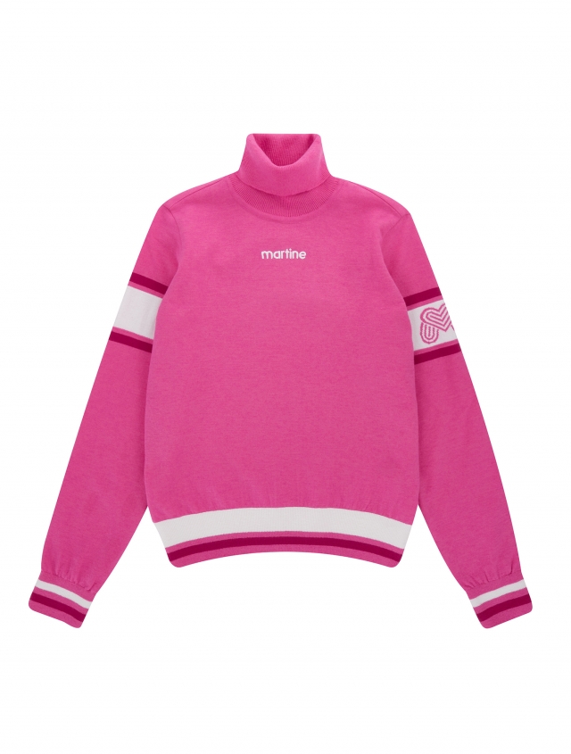 Basic Turtle Sweater_Pink (Q0C240173)