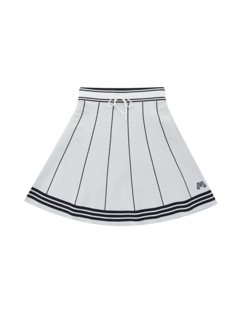 Double Weaving Knit Skirt_White (Q0CS40331)
