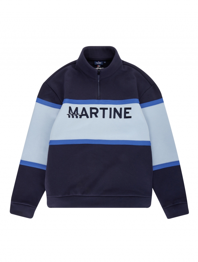 Color Block Half Zip-up Shirts_Navy (Men) (Z0C140449)