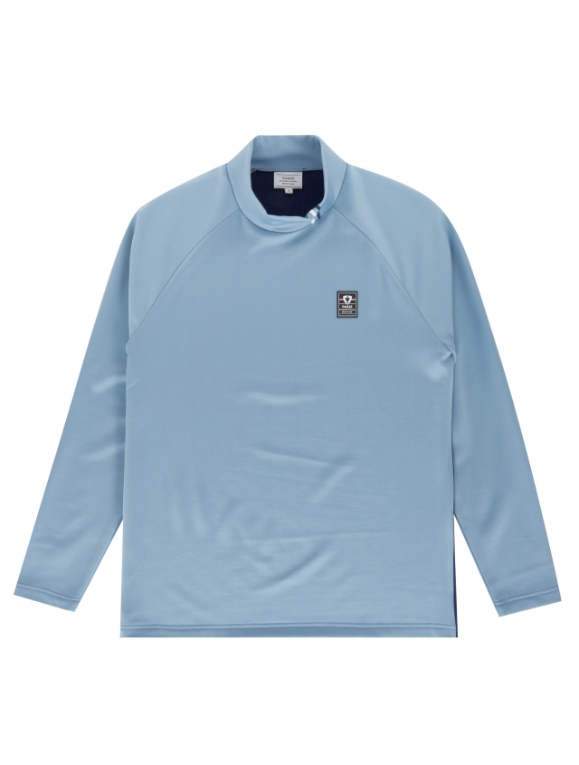 [PIGC] 남성 넥 포인트 베이직 레이어 티셔츠 라이트 블루 (SFC140642)