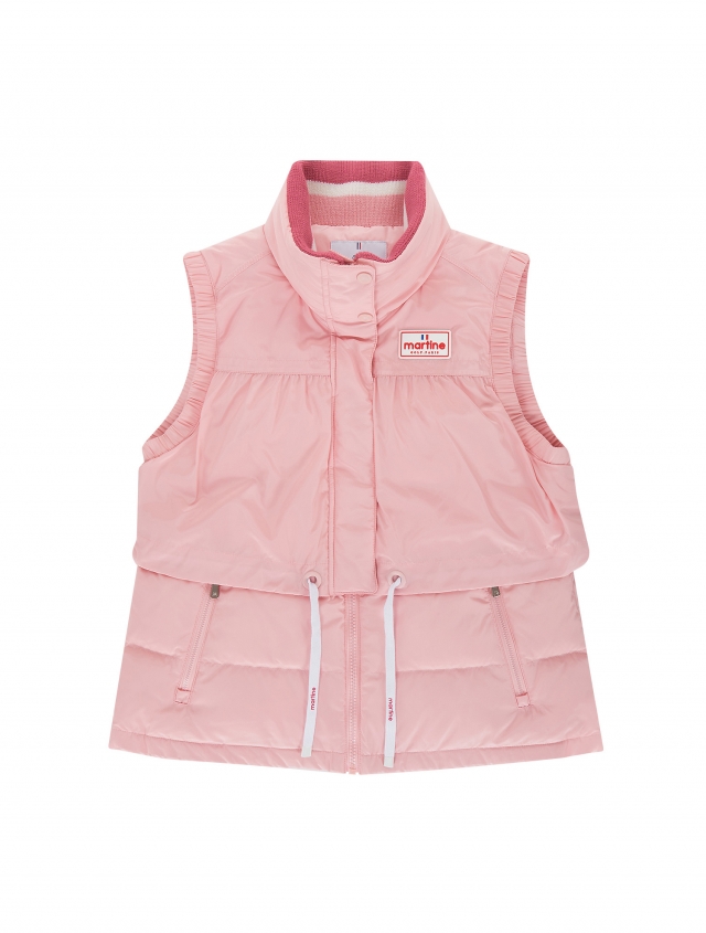 Double Wrap Down Vest_Pink (Q0CV40273)
