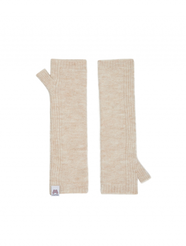 Wool Blended Arm Warmer_Ivory (QWADAW10161)