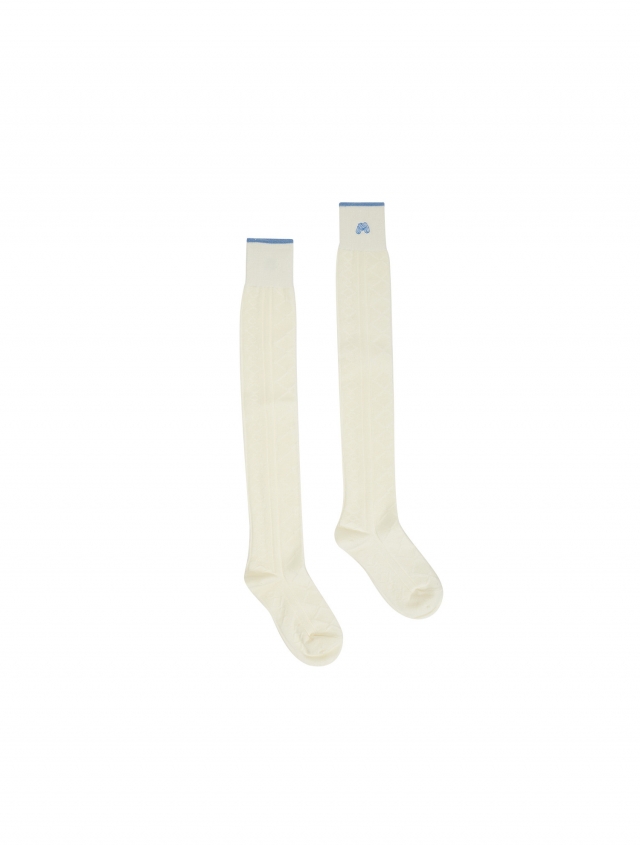 Wool Blended Over Knee Socks_Ivory (QWADSC10361)