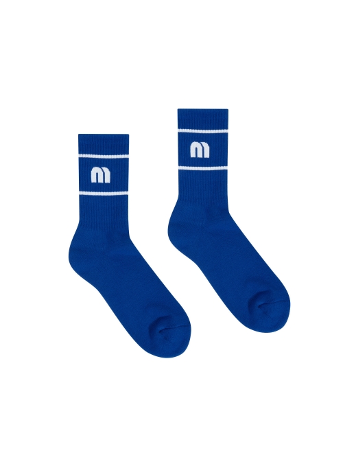 Color Middle Socks_R/Blue (Men) (QMADSC10344)